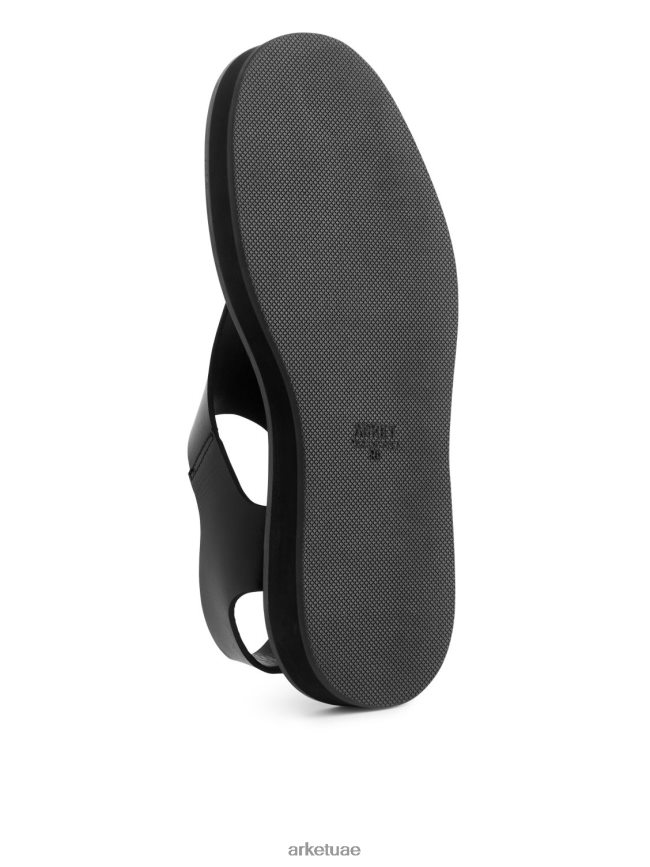 أحذية عبد اللطيف ARKET نحيف الصنادل الجلدية مكتنزة أسود BXB848705