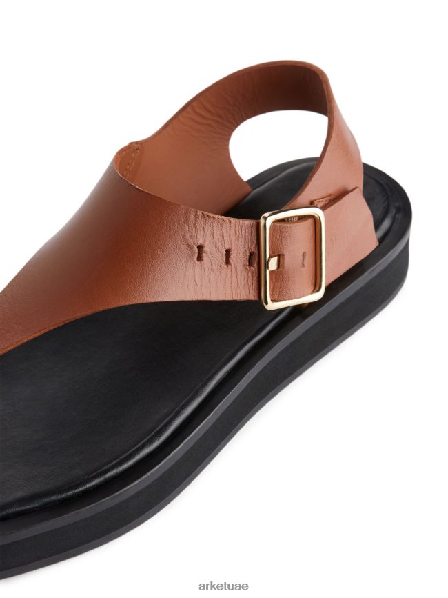 أحذية عبد اللطيف ARKET نحيف الصنادل الجلدية مكتنزة بني BXB848704