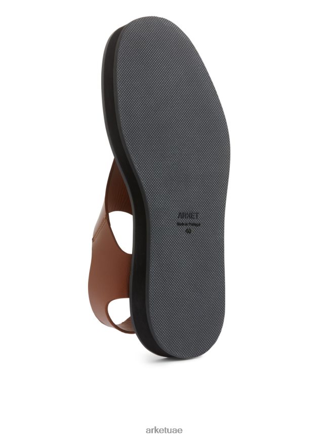 أحذية عبد اللطيف ARKET نحيف الصنادل الجلدية مكتنزة بني BXB848704