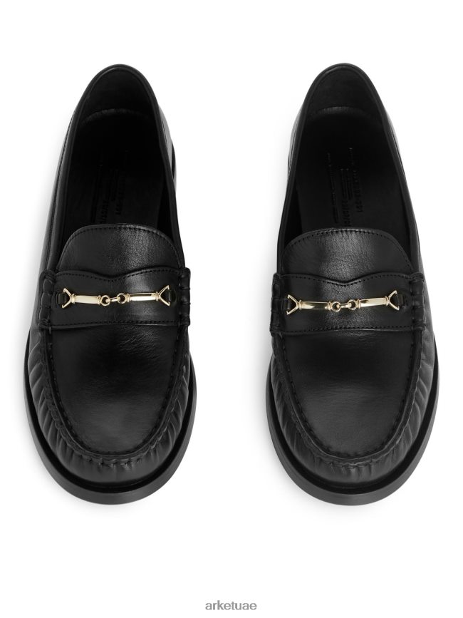 أحذية عبد اللطيف ARKET نحيف المتسكعون الجلدية أسود BXB848686