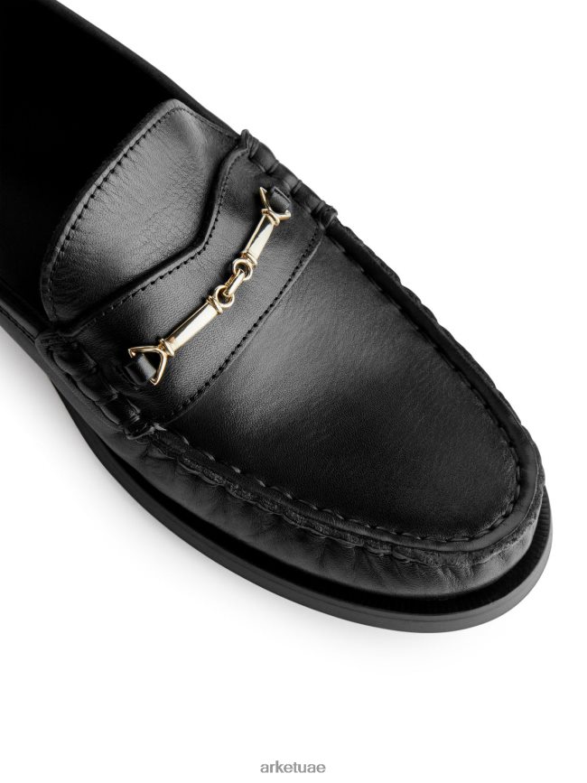أحذية عبد اللطيف ARKET نحيف المتسكعون الجلدية أسود BXB848686