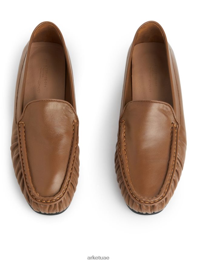 أحذية عبد اللطيف ARKET نحيف المتسكعون الجلدية البني الفاتح BXB848684