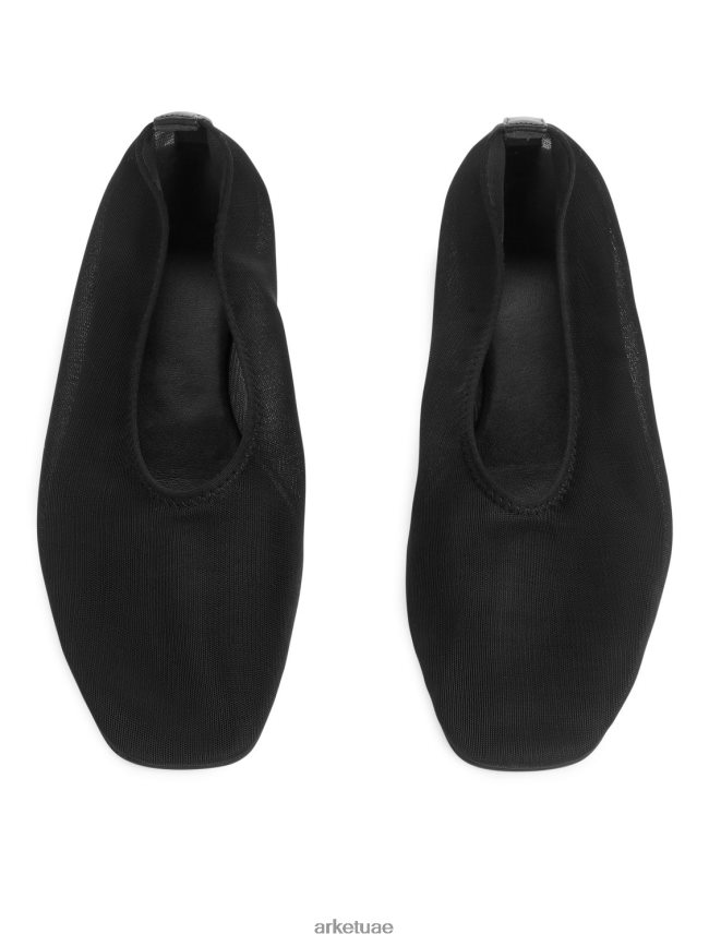 أحذية عبد اللطيف ARKET نحيف باليرينا شبكية أسود BXB848717