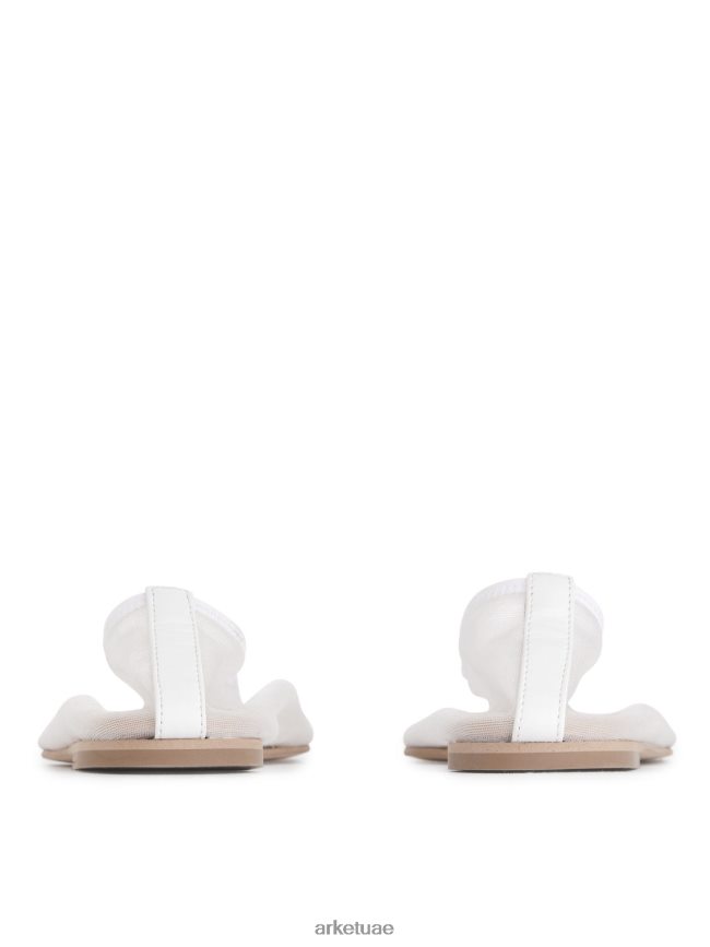 أحذية عبد اللطيف ARKET نحيف باليرينا شبكية قبالة الأبيض BXB848713