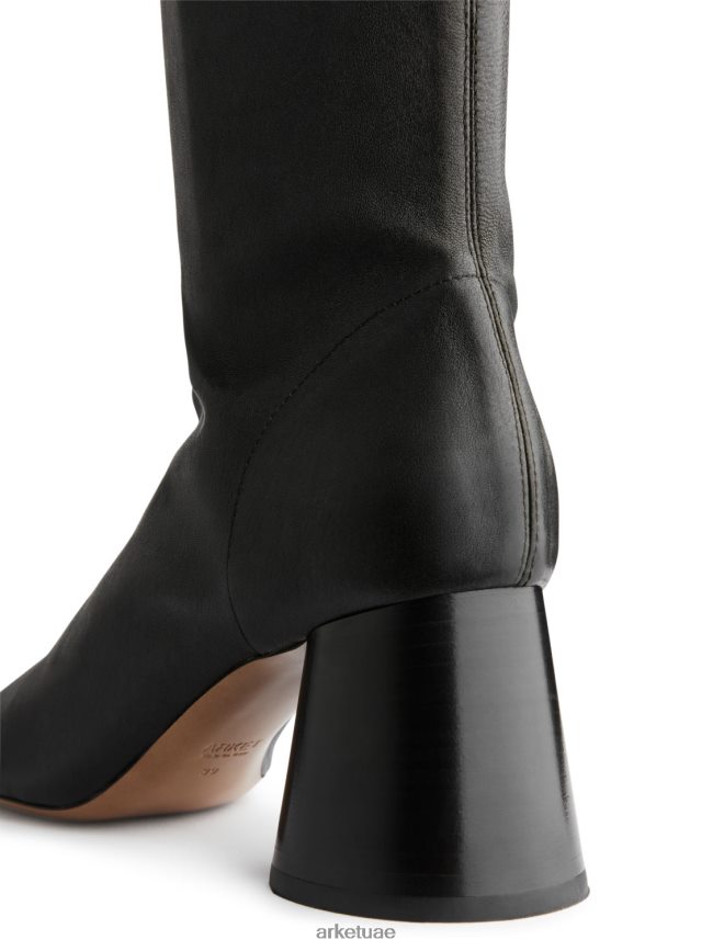 أحذية عبد اللطيف ARKET نحيف تمتد الأحذية الجلدية أسود BXB848701