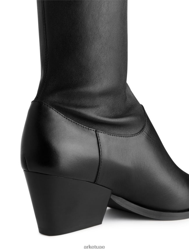 أحذية عبد اللطيف ARKET نحيف تمتد الأحذية الجلدية أسود BXB848731