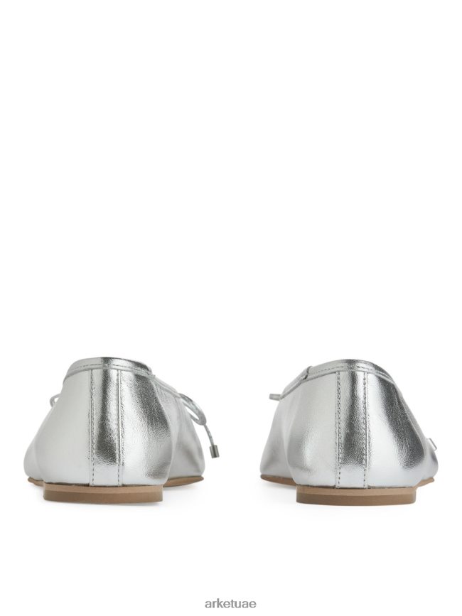 أحذية عبد اللطيف ARKET نحيف راقصات الباليه الجلدية فضة BXB848714