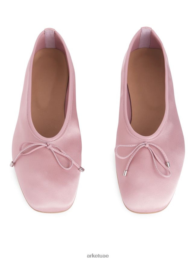 أحذية عبد اللطيف ARKET نحيف راقصات الباليه الساتان لون القرنفل BXB848718