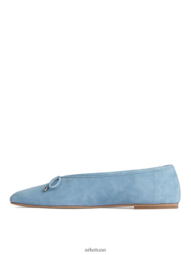 أحذية عبد اللطيف ARKET نحيف راقصة الباليه من جلد الغزال أزرق فاتح BXB848716