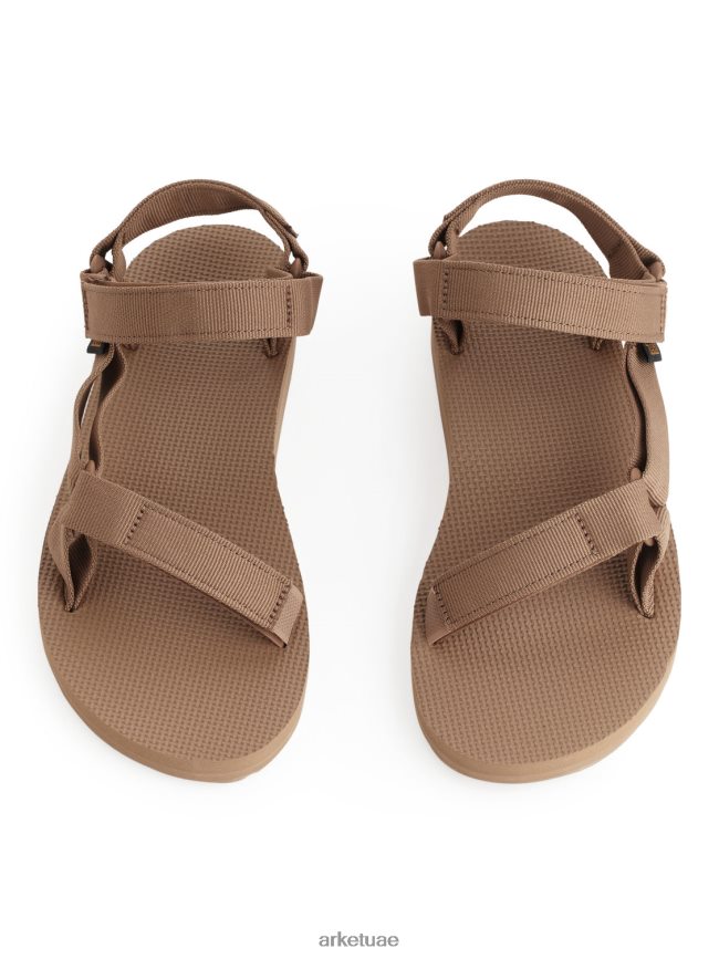 أحذية عبد اللطيف ARKET نحيف صندل تيفا العالمي الأصلي البني الفاتح BXB848644