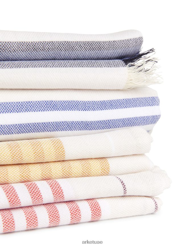 أدوات منزلية عبد اللطيف ARKET للجنسين بطانية الشاطئ القطنية ابيض ازرق BXB8481357