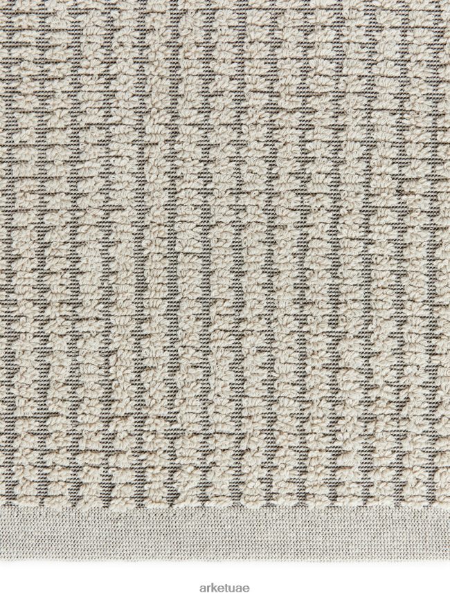 أدوات منزلية عبد اللطيف ARKET للجنسين حصيرة حمام قطنية بيج/رمادي BXB8481345