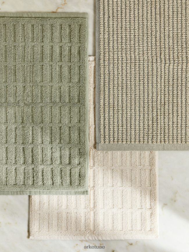 أدوات منزلية عبد اللطيف ARKET للجنسين حصيرة حمام قطنية بيج/رمادي BXB8481345