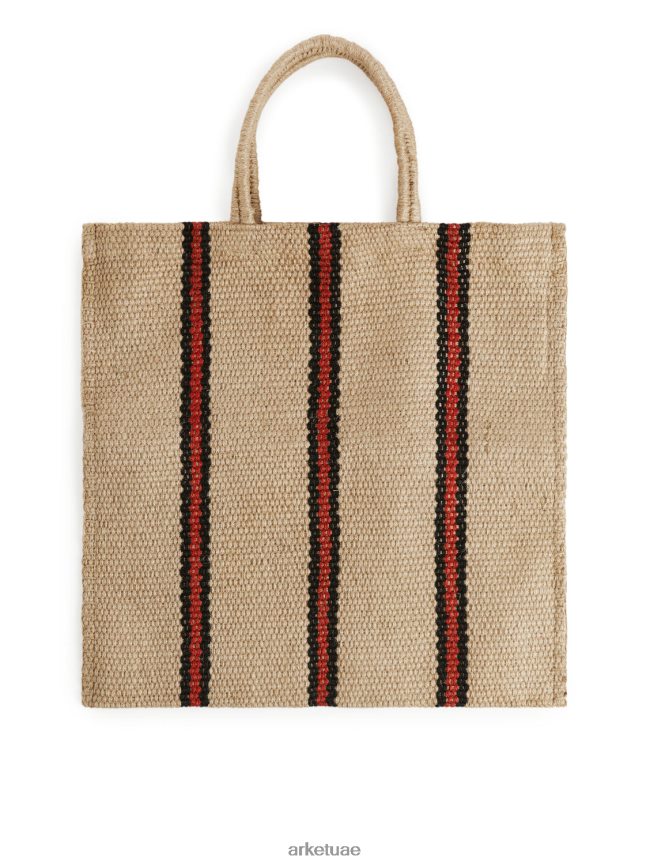 أدوات منزلية عبد اللطيف ARKET للجنسين حقائب السلحفاة مخططة بيج/أحمر BXB8481356