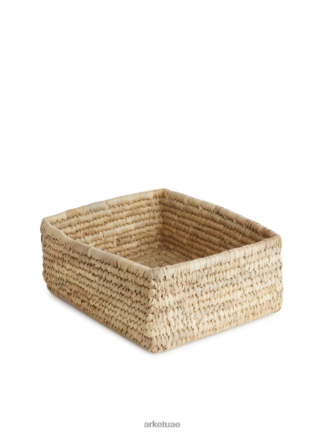 أدوات منزلية عبد اللطيف ARKET للجنسين عالم من سلة تخزين النخيل الحرفية اللون البيج BXB8481347