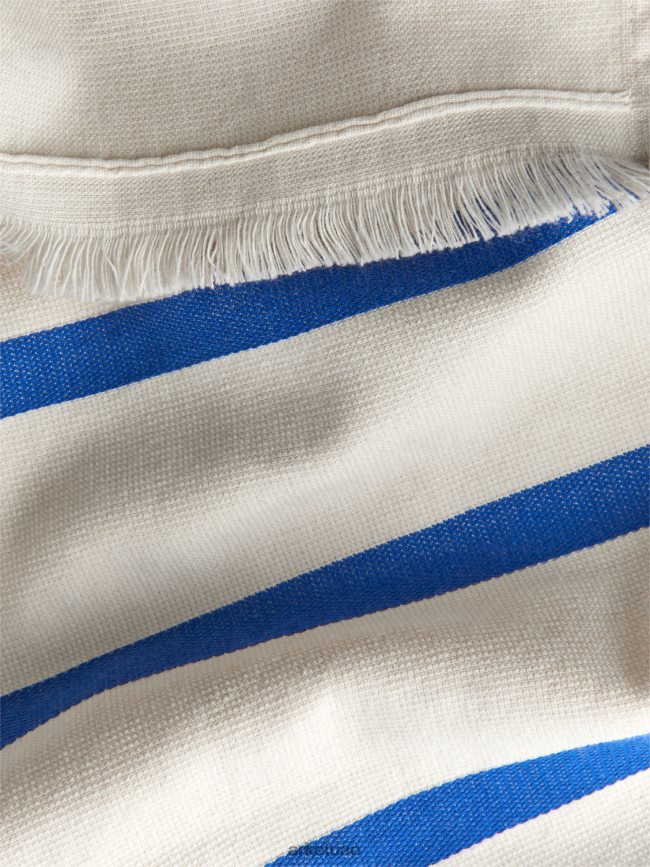 أدوات منزلية عبد اللطيف ARKET للجنسين منشفة حمام 100×180 سم أبيض/أزرق BXB8481346