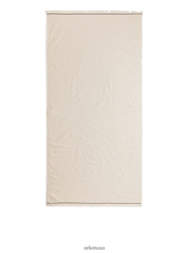 أدوات منزلية عبد اللطيف ARKET للجنسين منشفة قطن 70×140 سم اللون البيج BXB8481352