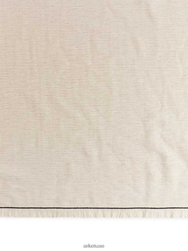 أدوات منزلية عبد اللطيف ARKET للجنسين منشفة قطن 70×140 سم اللون البيج BXB8481352