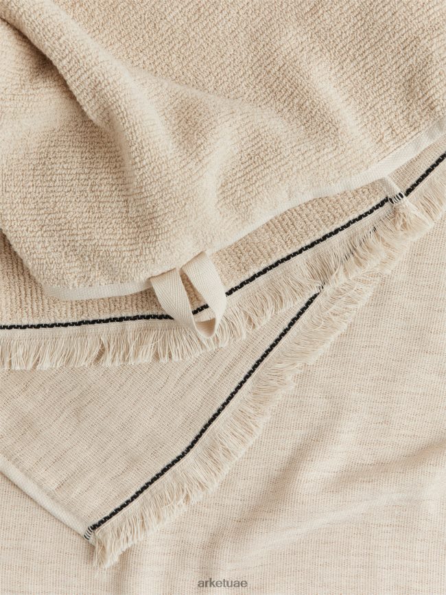 أدوات منزلية عبد اللطيف ARKET للجنسين منشفة يد قطنية 50×70 سم اللون البيج BXB8481354