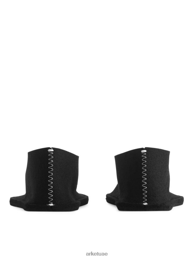 أدوات منزلية عبد اللطيف ARKET للجنسين نعال من الصوف بيا والين أسود BXB848722