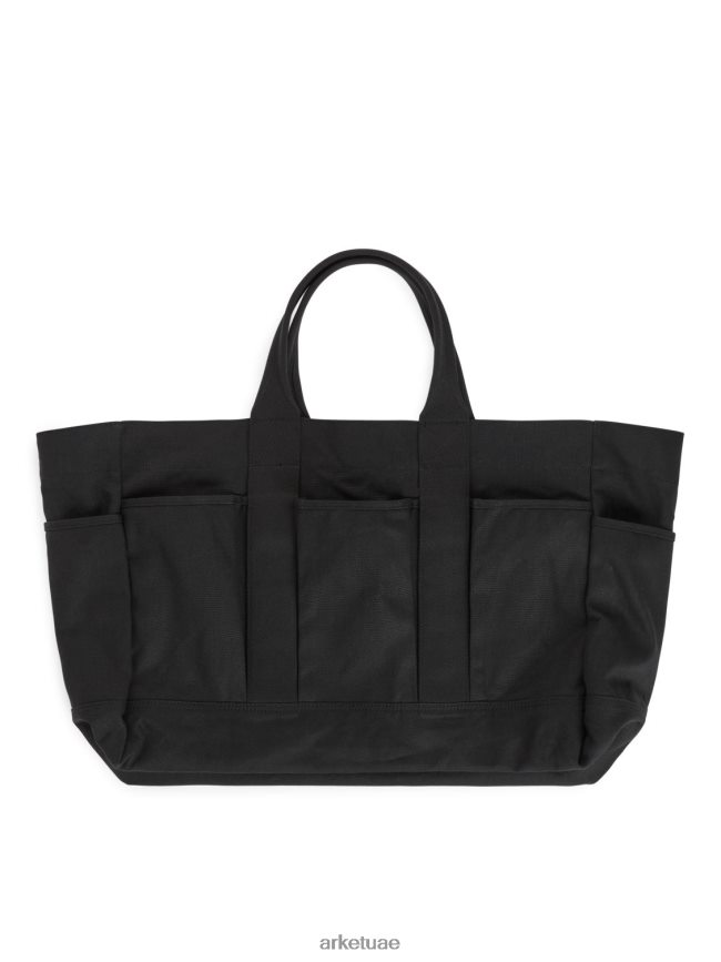 أكياس عبد اللطيف ARKET للجنسين حقيبة قماش متعددة الجيوب أسود BXB848749