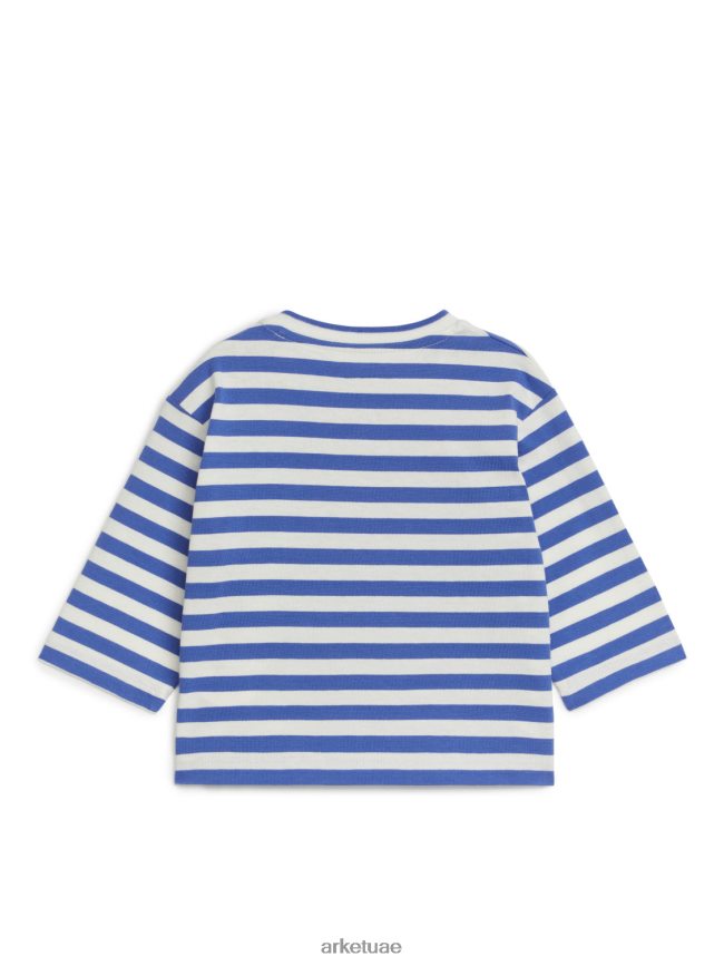 ملابس عبد اللطيف ARKET أطفال أعلى كم طويل أبيض/أزرق BXB8481746