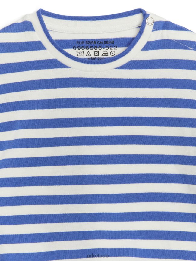 ملابس عبد اللطيف ARKET أطفال أعلى كم طويل أبيض/أزرق BXB8481746