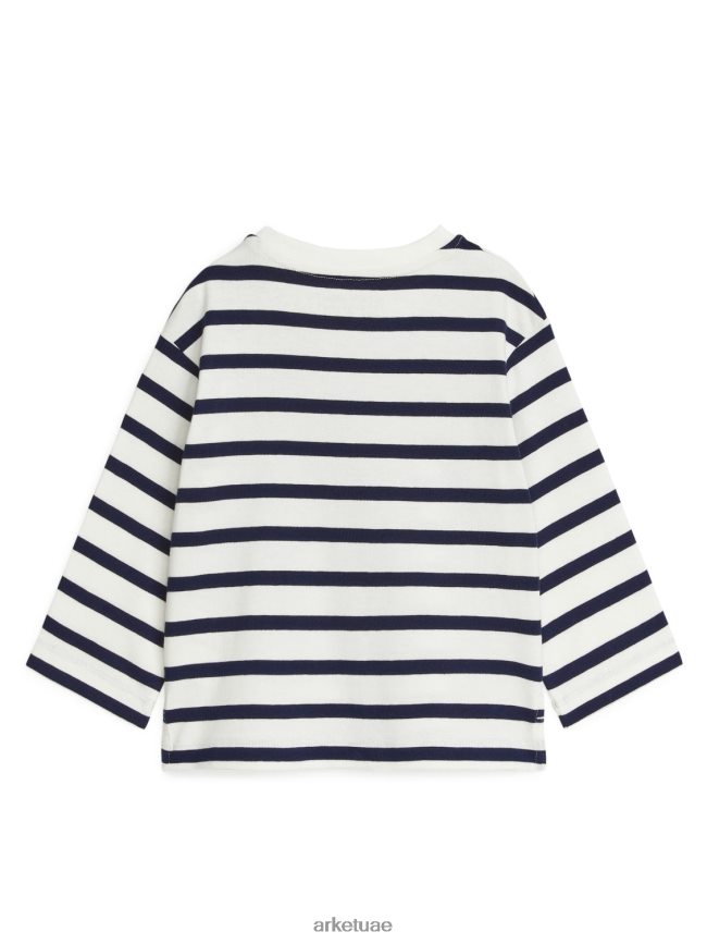 ملابس عبد اللطيف ARKET أطفال أعلى كم طويل ابيض ازرق BXB8481766