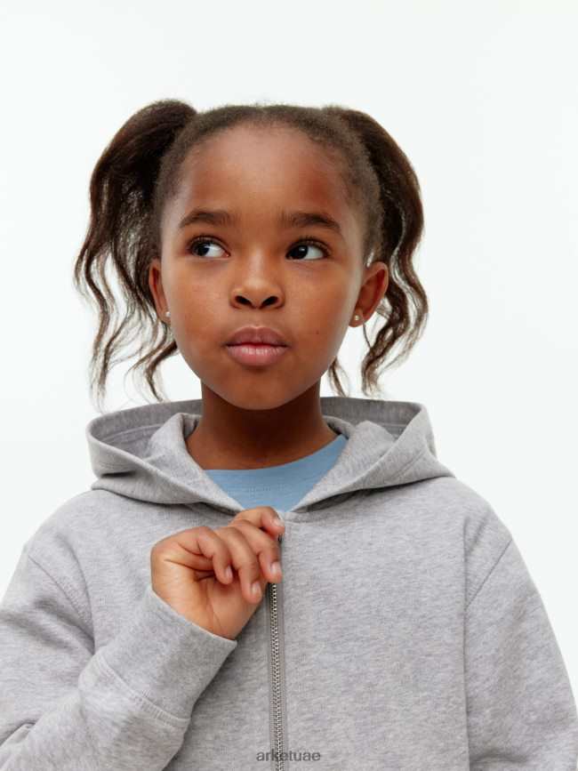 ملابس عبد اللطيف ARKET أطفال الرمز البريدي هوديي رمادي فاتح BXB8481494