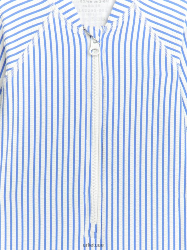 ملابس عبد اللطيف ARKET أطفال السباحة القطنية الطويلة فوق البنفسجية بشكل عام أزرق/شريط BXB8481752