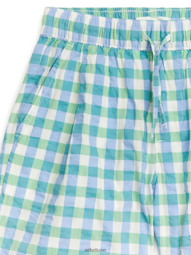 ملابس عبد اللطيف ARKET أطفال السراويل القطنية أخضر / أزرق / أبيض BXB8481557