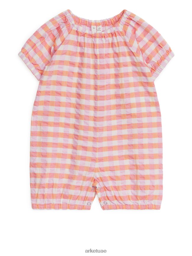 ملابس عبد اللطيف ARKET أطفال النسيج القطني رومبير برتقالي/محدد BXB8481708