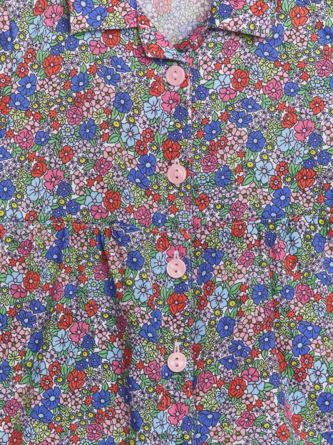 ملابس عبد اللطيف ARKET أطفال بذلة قطنية قصيرة متعدد/زهري BXB8481733