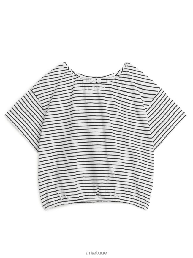 ملابس عبد اللطيف ARKET أطفال بلوزة جيرسي مجمعة ضخمة شريط أسود BXB8481471