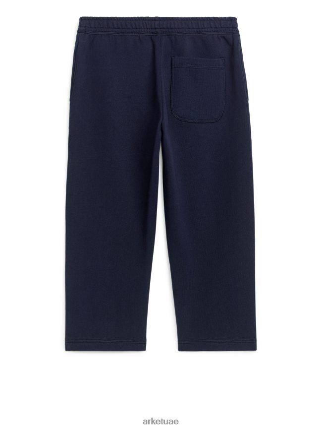 ملابس عبد اللطيف ARKET أطفال بنطال رياضي مطرز أزرق غامق BXB8481574