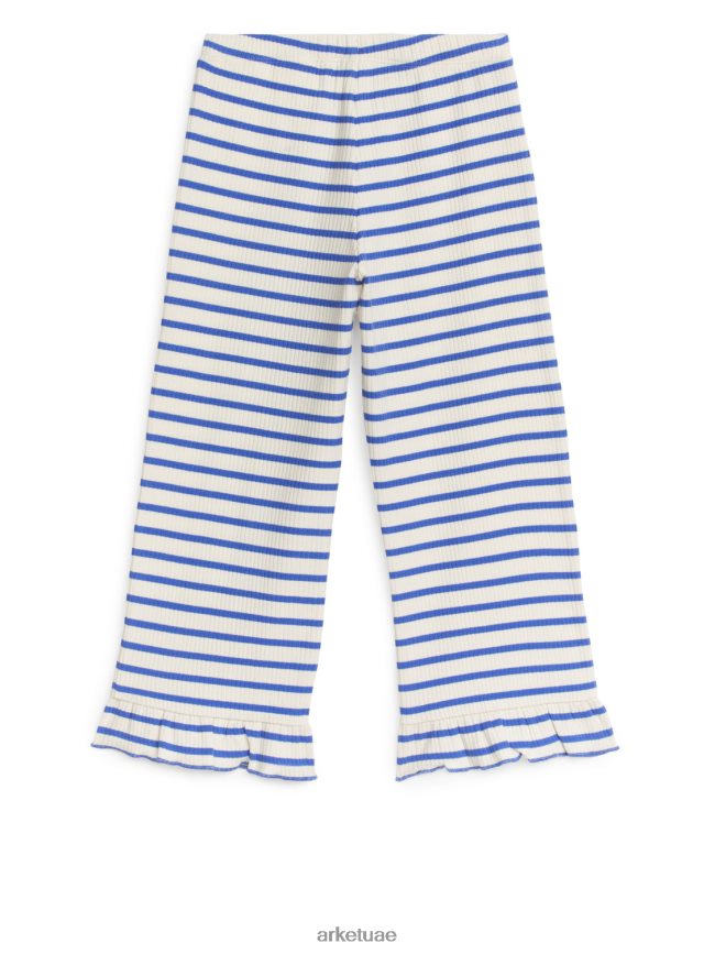 ملابس عبد اللطيف ARKET أطفال بنطلون جيرسي مكشكش أزرق/شريط BXB8481558