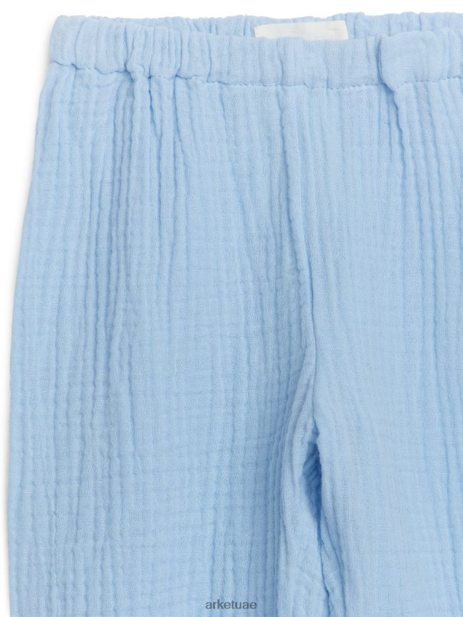 ملابس عبد اللطيف ARKET أطفال بنطلون قطن موسلين أزرق BXB8481719