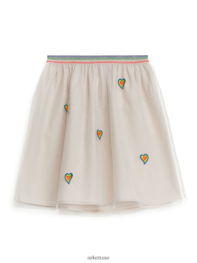 ملابس عبد اللطيف ARKET أطفال تنورة تول مطرزة بيج/متعدد BXB8481391