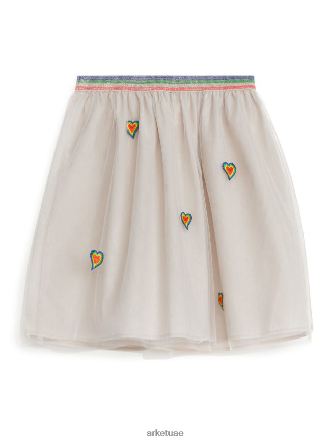 ملابس عبد اللطيف ARKET أطفال تنورة تول مطرزة بيج/متعدد BXB8481391
