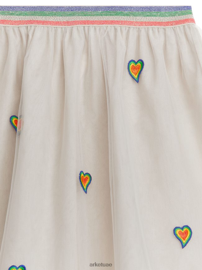 ملابس عبد اللطيف ARKET أطفال تنورة تول مطرزة بيج/متعدد BXB8481391