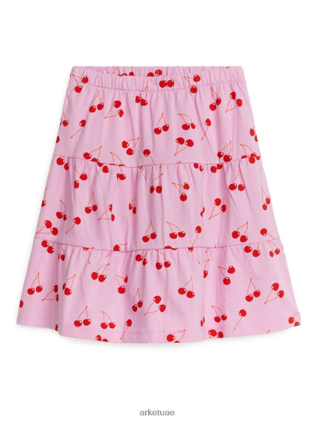 ملابس عبد اللطيف ARKET أطفال تنورة جيرسي مطبوعة أحمر وردي BXB8481389