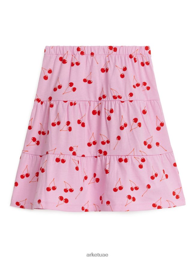 ملابس عبد اللطيف ARKET أطفال تنورة جيرسي مطبوعة أحمر وردي BXB8481389