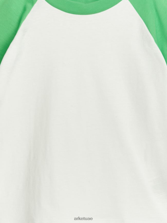 ملابس عبد اللطيف ARKET أطفال تي شيرت بأكمام راجلان أبيض / أخضر BXB8481443