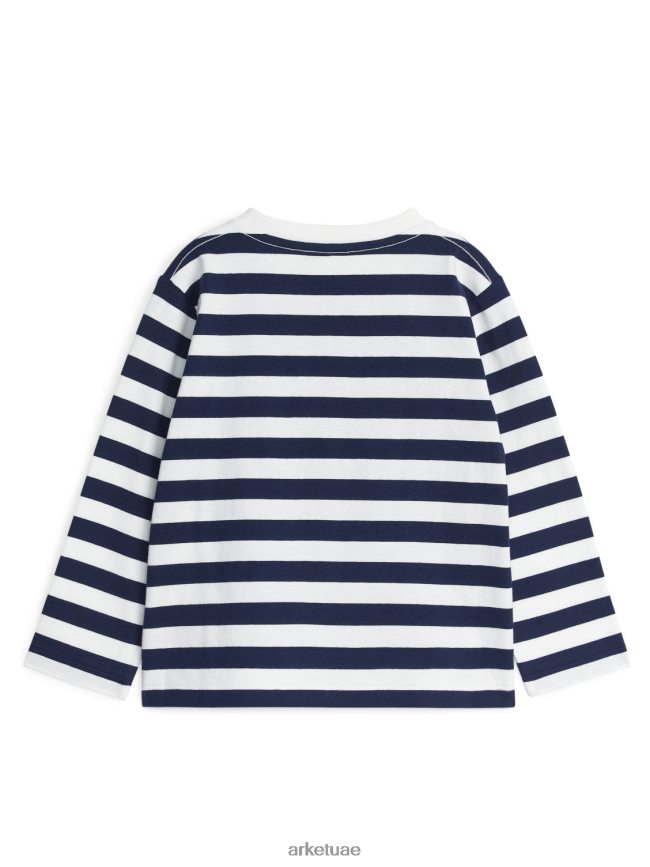 ملابس عبد اللطيف ARKET أطفال تي شيرت بأكمام طويلة أزرق غامق BXB8481498