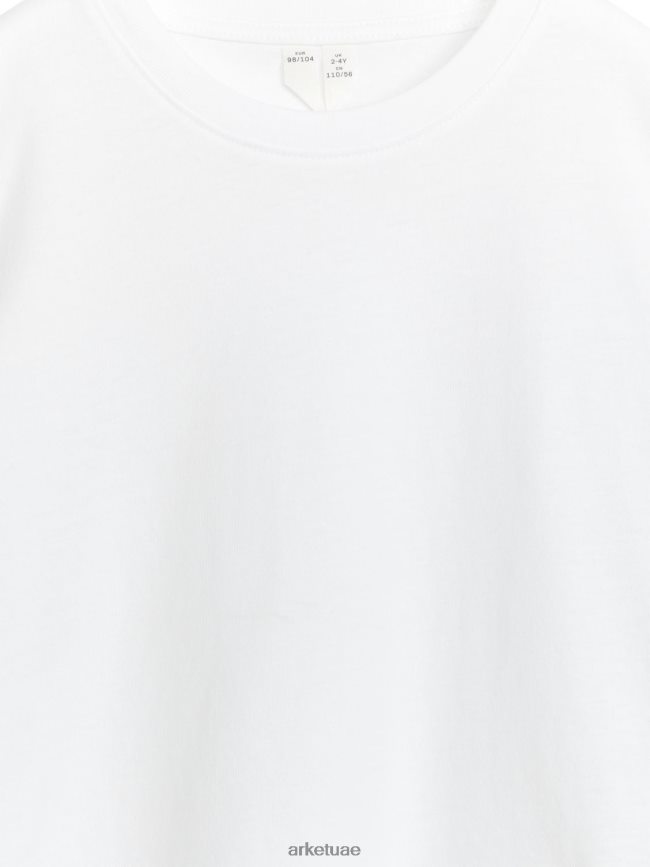 ملابس عبد اللطيف ARKET أطفال تي شيرت برقبة دائرية أبيض BXB8481433