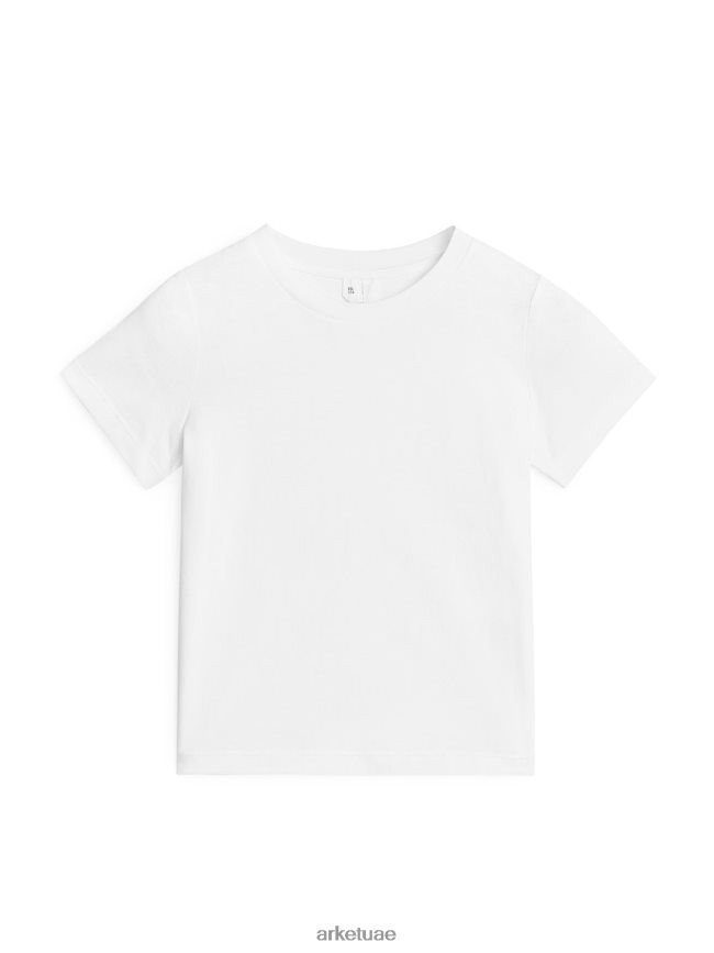 ملابس عبد اللطيف ARKET أطفال تي شيرت برقبة دائرية أبيض BXB8481532