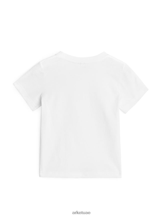 ملابس عبد اللطيف ARKET أطفال تي شيرت برقبة دائرية أبيض BXB8481532