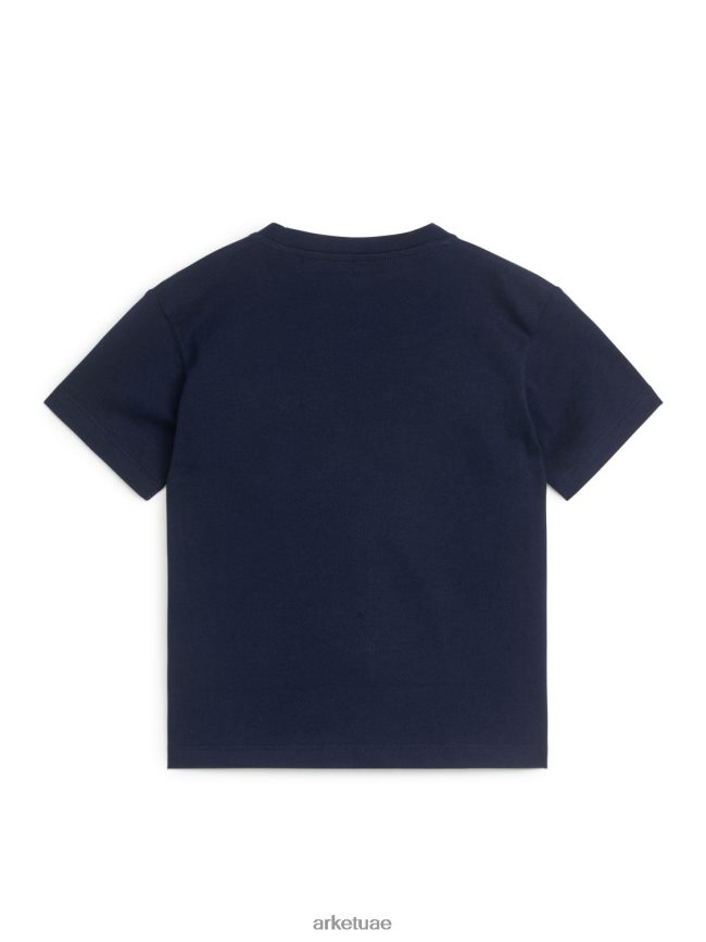ملابس عبد اللطيف ARKET أطفال تي شيرت برقبة دائرية أزرق غامق BXB8481493