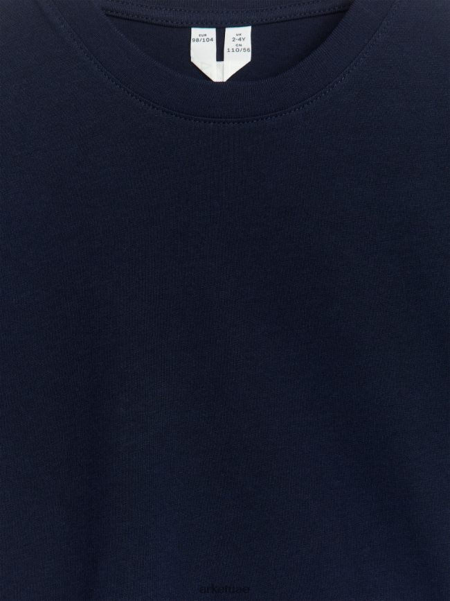 ملابس عبد اللطيف ARKET أطفال تي شيرت برقبة دائرية أزرق غامق BXB8481493