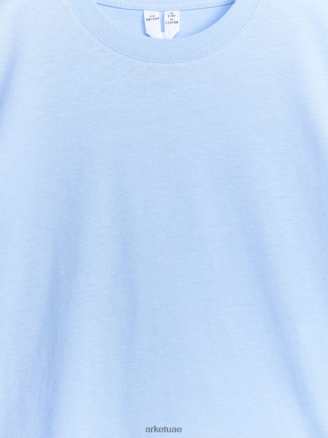 ملابس عبد اللطيف ARKET أطفال تي شيرت برقبة دائرية أزرق فاتح BXB8481507